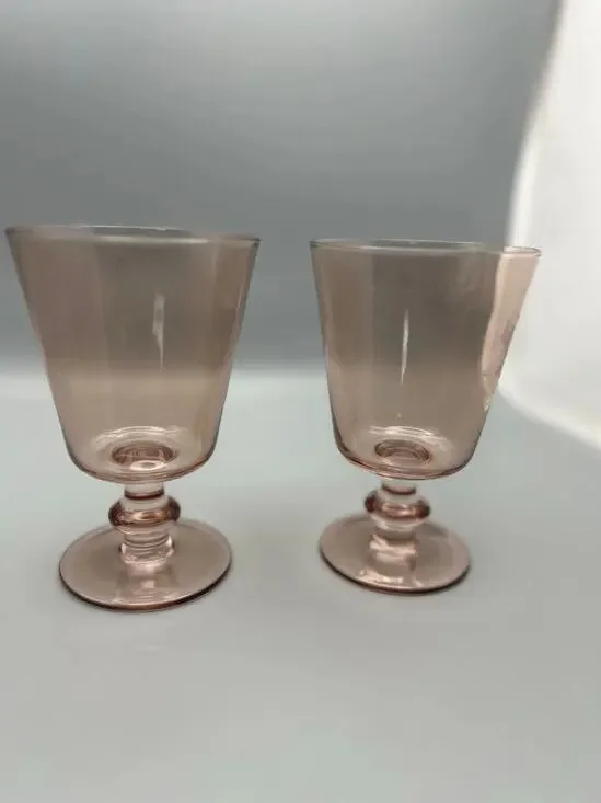 2 10.14oz Vintage Goblet Rustic Barn Bella Style Wine Glasses Threshold™ s1