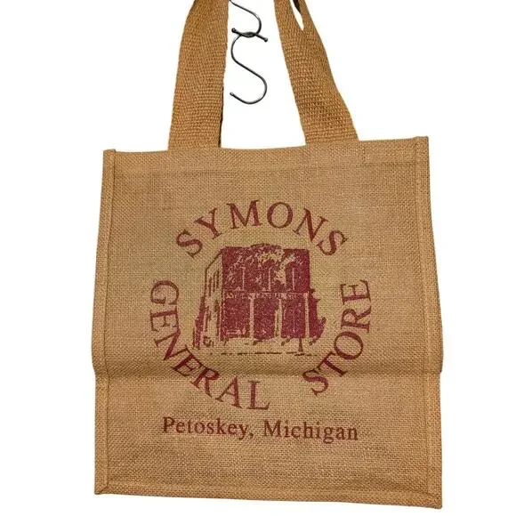 Symons General Store Petoskey Michigan Jute Shopping Bag Sustainable