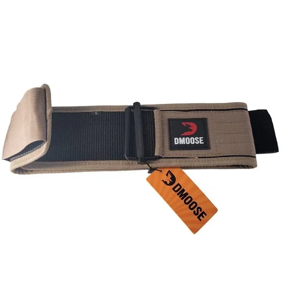 DMOOSE Weightlifting Belt‎ Tan Size S Adjustable Buckle Gym Fitness Support