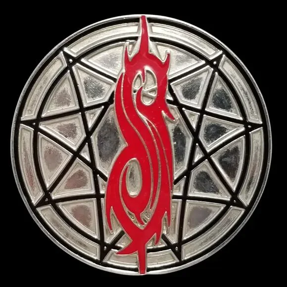 Vintage Belt Buckle Slipknot Logo Star Heavy Metal Band Music Des Moines Iowa‎
