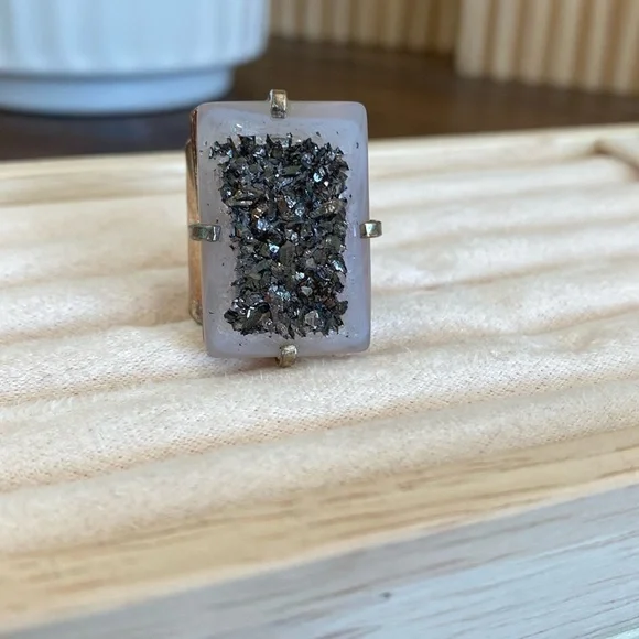 New Hespera silver druzy witchy core ring