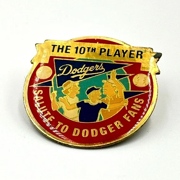 VTG 1992 LA‎ Dodgers Stadium 30th Anniversary Pin Unocal 76 10th Player Enamel