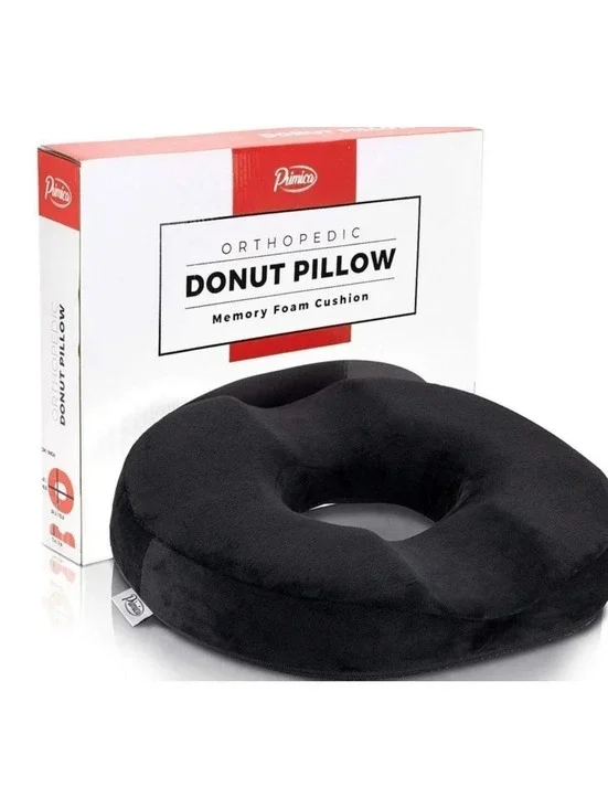 Primica Donut Hemorrhoid Pillow - Tailbone Pain Round Ring Butt Cushion