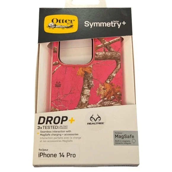 1V4N Phone Case Apple iPhone 14 Pro In Camo Pink, By Otterbox Symmetry+ Series‎