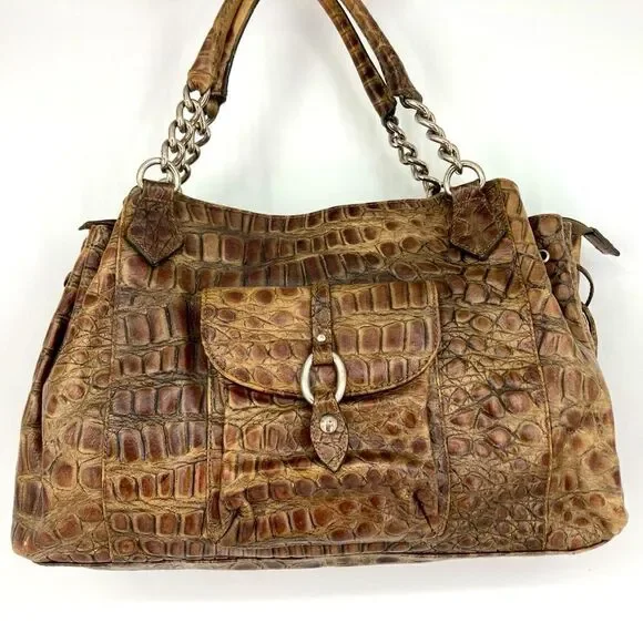Roberta Gandolfi  Animal Print Leather Bag Italy