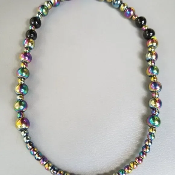 Cool galaxy metal beaded necklace