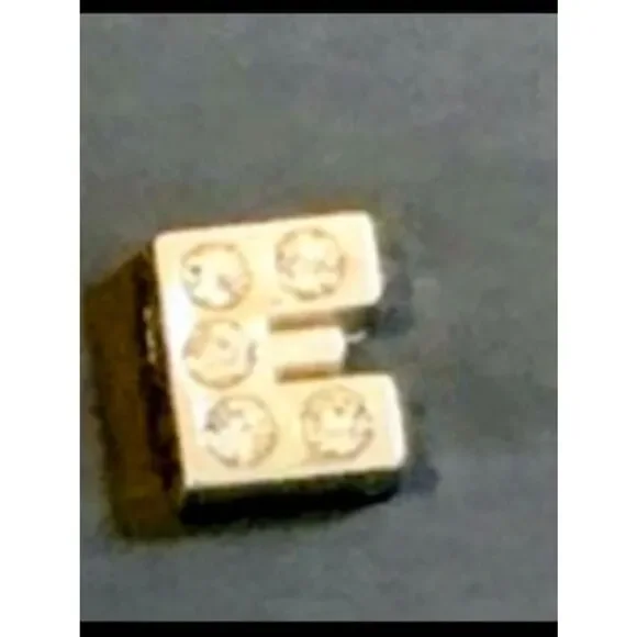 Letter 'E' Charm with Crystal Accents For Floating Lockets