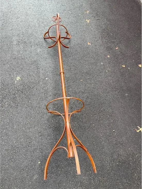 Vintage Iron Coat Rack Hat Stand Lone Star Western Texas Style Floor