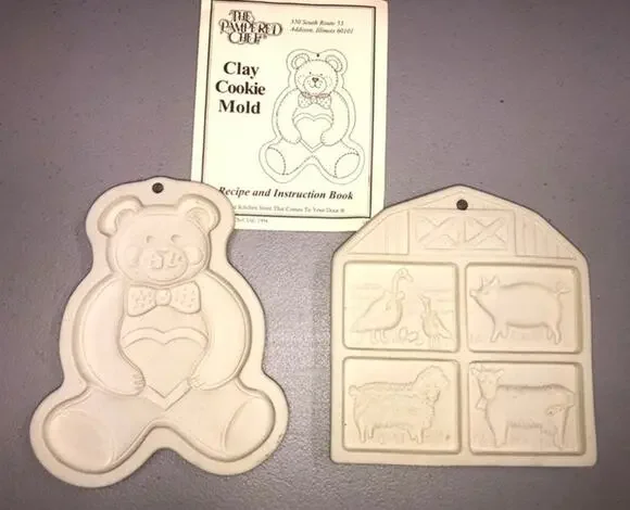 Vintage Pampered Chef Lot of 2 Cookie Molds