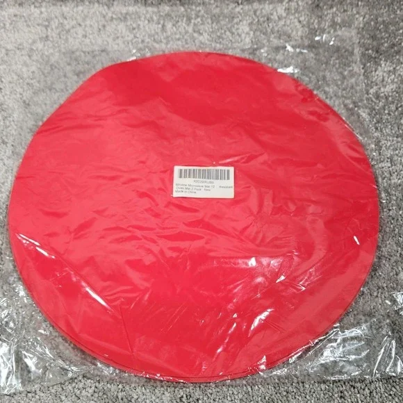 KongNai Silicone Microwave‎ Mat Red Heat Resistant Oven Mat 2 Pack 12 Inch