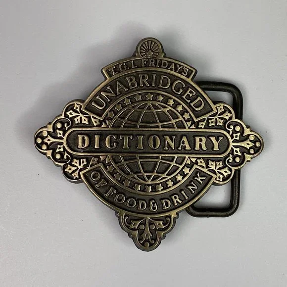 Vintage TGI FRIDAYS TGIF Restaurant Solid Brass Dictionary 3D‎ Brass RARE