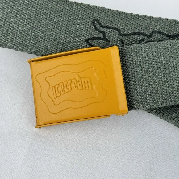 Billionaire Boys Club x Ice Cream Green Running Dog Nylon Belt Metal Buckle 52