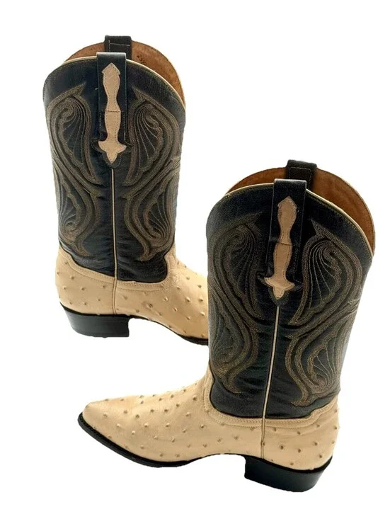 NEW Rodeo Bravo Mens 7 Exotic Ostrich Western Boots Free Shipping MSRP 499