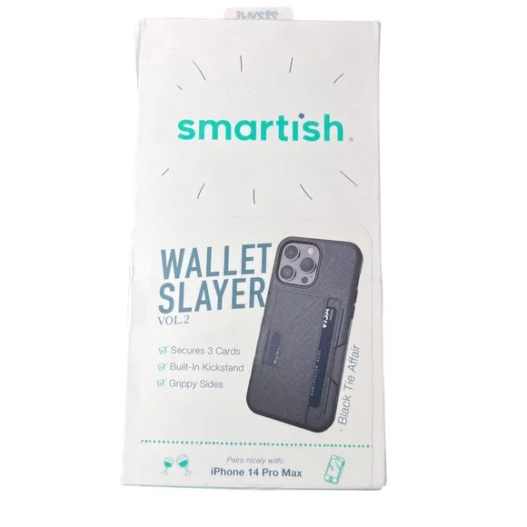 Smartish Wallet Slayer Vol. 2 Black Tie Affair‎ iPhone 14 Pro Max Case