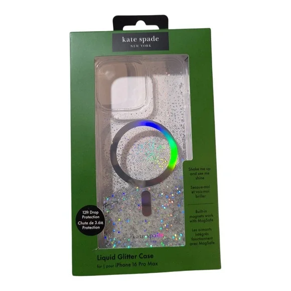 K1-S Kate Spade‎ Liquid Glitter Case w Magsafe  iPhone 16 Pro Max Iridescent ⬇️