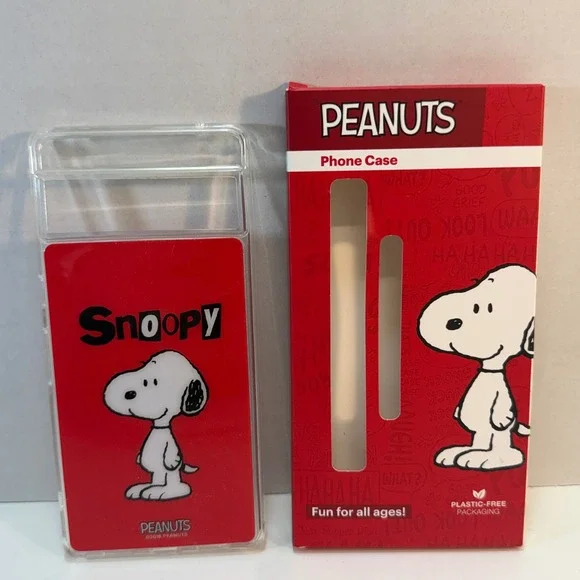 Peanuts Snoopy Phone Case Google Pixel 6 Red Clear Graphic Cover Cartoon