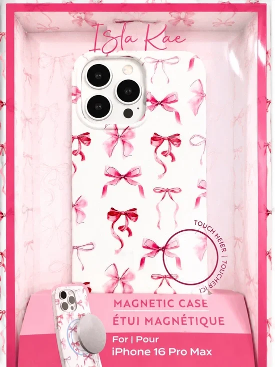 Pink Bow iPhone 16 Pro Max Phone Case - Isla Rae Btand New In Box