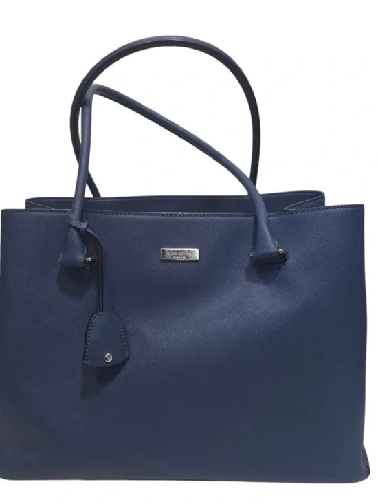 Kate Spade Leather Tote in Blue Bleeker Bag Work Gym Overnight