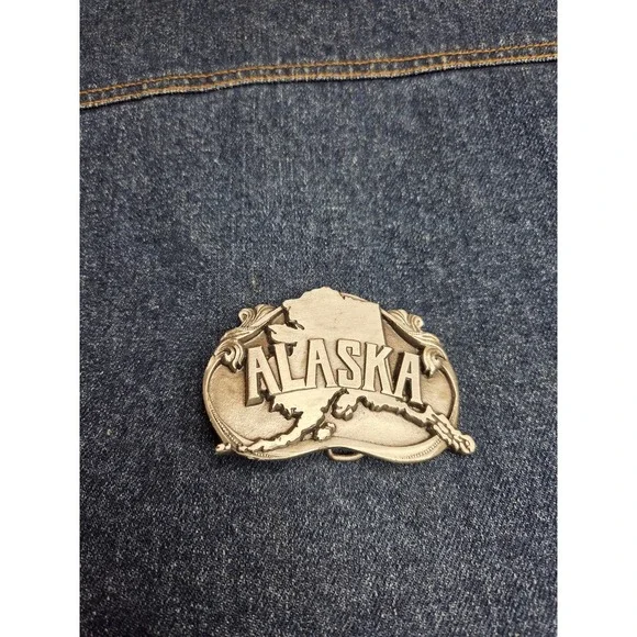 1984 Siskiyou Alaska State Belt Buckle Vintage