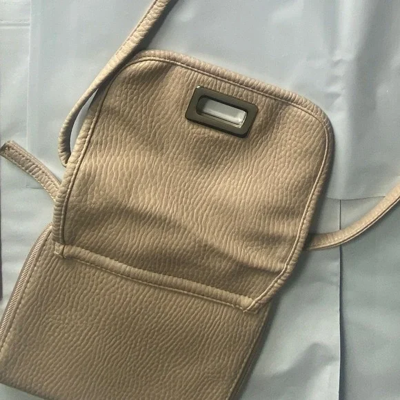 Tan Faux Leather Crossbody‎ Bag Small Shoulder Purse