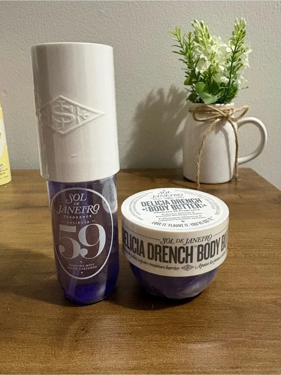 Sol de Janeiro Bundle Cheirosa 59 Body Mist 3oz Delicia Drench Body Butter 2.5oz