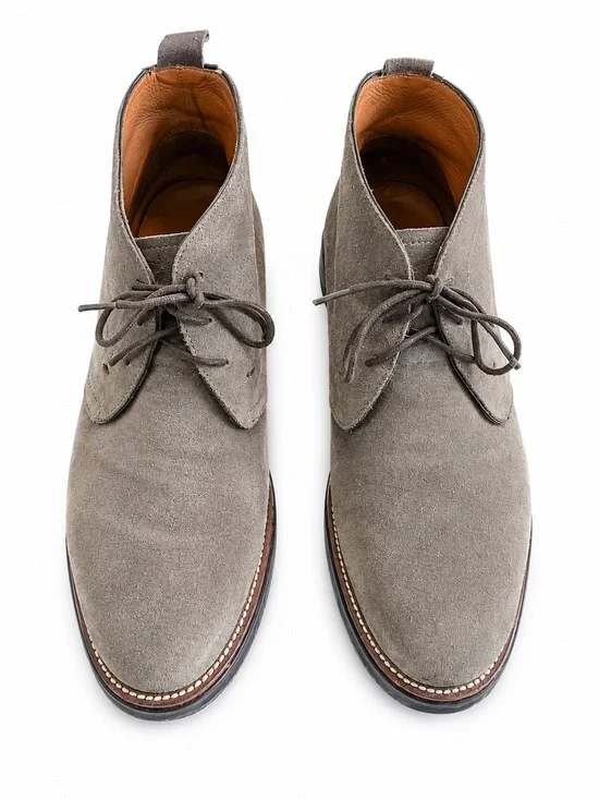 Massimo Dutti Gray Suede Chukka Desert Boots Men’s EU 42 US 9 Made in Portugal