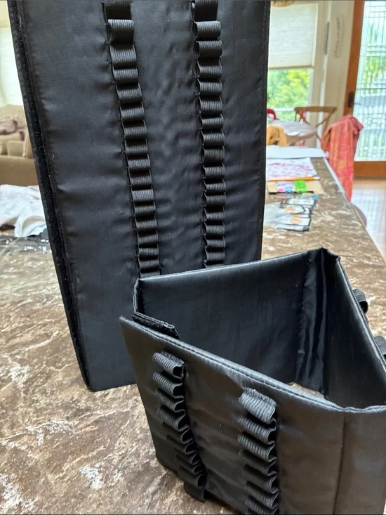 Bead Smith Black Storage Organizer with Elastic Loop Straps