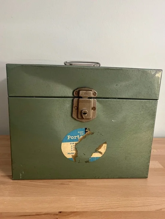 Vintage Hamilton Skotch Corp Giant Porta-File Metal Storage Box Fair Condition