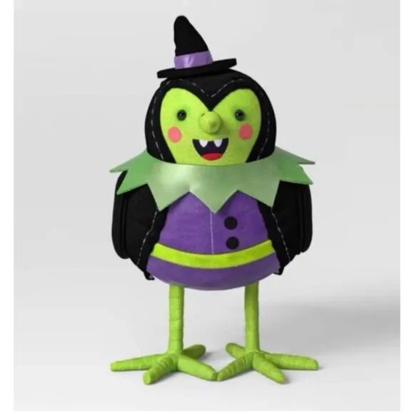 Featherly Friends™ 'Spellma' Felt Witch Bird Halloween Figurine Hyde & EEK!