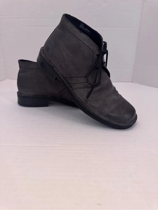 Born Harrison Chukka Shoes Heritage Mens 8.5 M Gray Leather Lace Up Rock Office