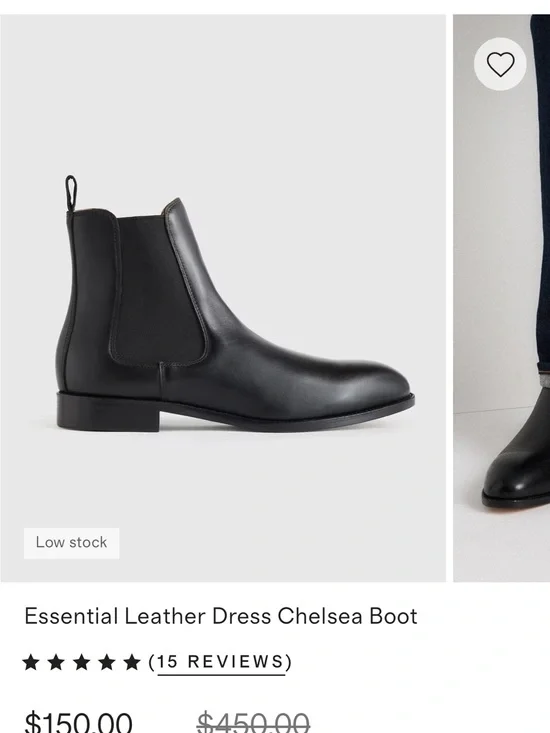 Quince Men's Black Leather Chukka Chelsea Boots