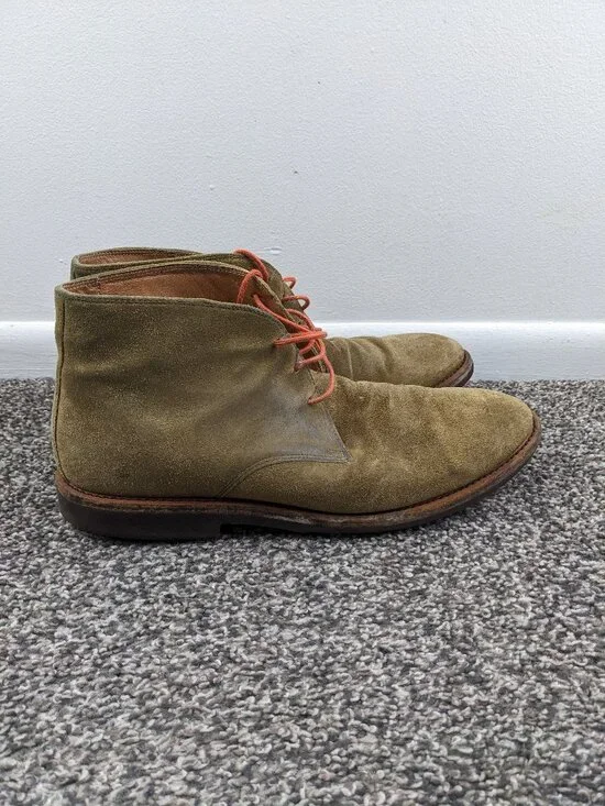 UGG Collection Boots Suede Chukka Ankle Lace Up Beige Tan Mens 11 Italy Made