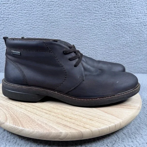 ECCO Turn GTX Mens Size EU 46 US 12-12.5 Cocoa Brown Leather Chukka Boots