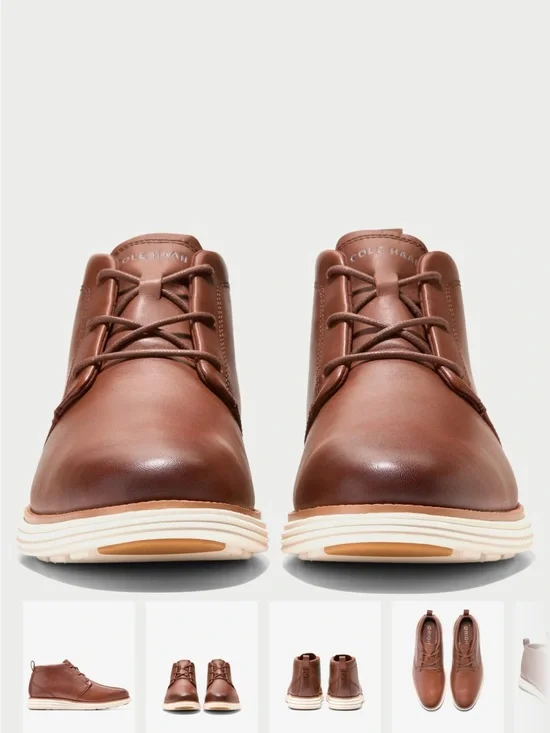 Cole Haan Men’s Brown Leather Chukka Sneakers - Size 13 (New Without Tags)