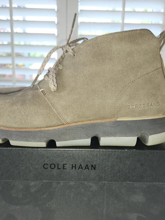 Cole Haan Men's Taupe Suede Chukka Boots with ZERO Insole