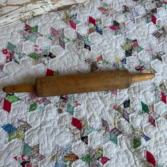 Vintage Antique Wooden Rolling Pin Primitive Farmhouse Kitchen Home Decor 16