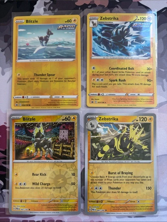 Blitzle & Zebstrika Evolution Line Pokémon Card Lot | Reverse Holo ✨5/$25✨