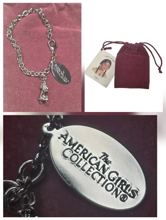 The American Girls Kaya Silver Charm Bracelet Vintage Hallmark Collectible