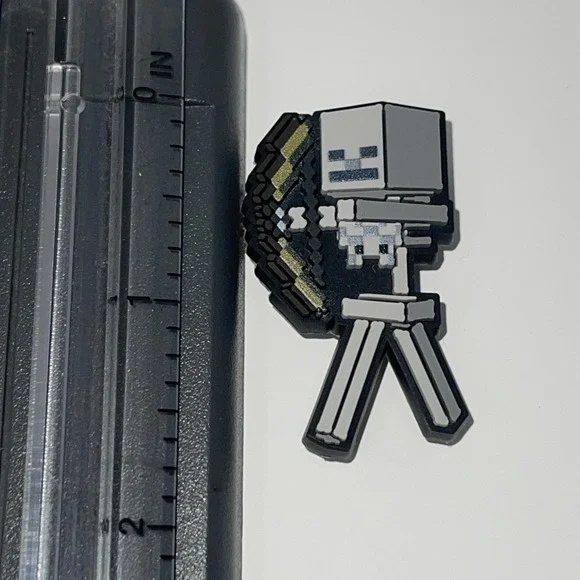 New Minecraft Movie Skeleton W/Crossbow Authentic Crocs Jibbitz‎ Charm All Ages