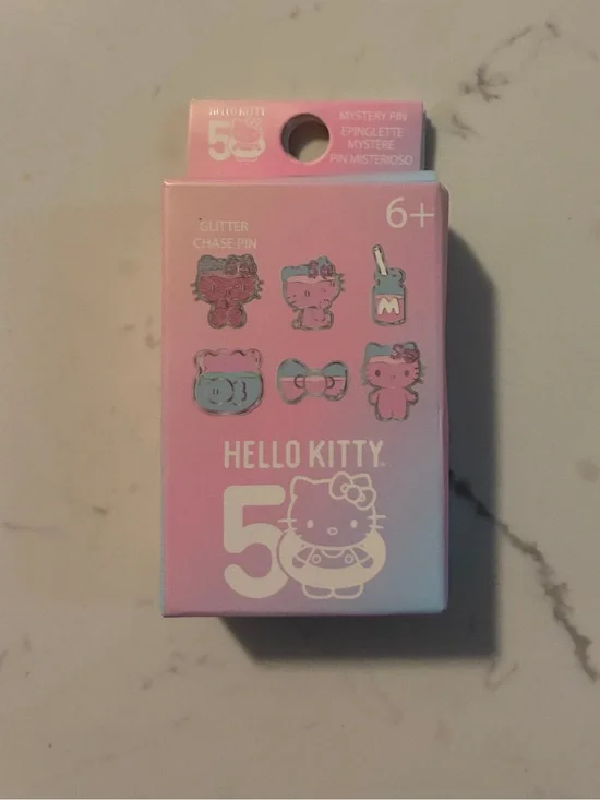 Hello Kitty 50th Anniversary Mystery Pin Blind Box New Sanrio Collectible