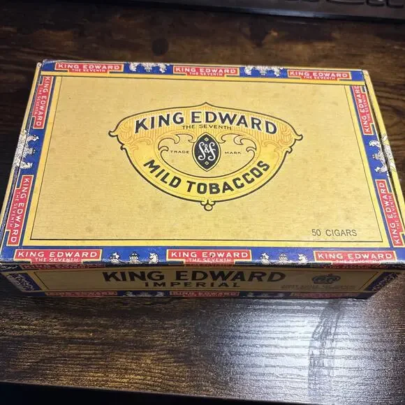 Vintage King Edward The Seventh Mild Tobacco 50 Cigars Empty Box
