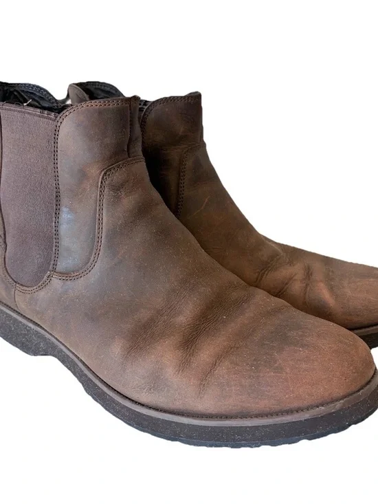 UGG Men's Biltmore Chelsea Boots Brown Leather Mens Size 10.5 Waterproof 1007995