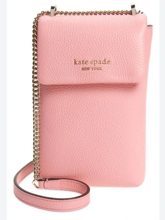 Kate Spade Bradley Pebbled Leather Crossbody In Rococo Pink with Dust Bag