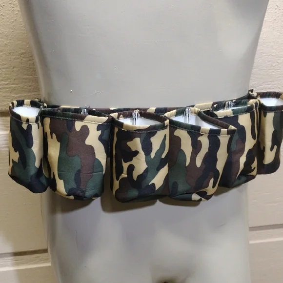 Camo 6 pack Koozie Adjustable Belt