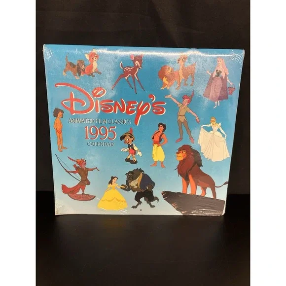 Vintage Disney 1995 Calendar Still In Packaging one rip on back