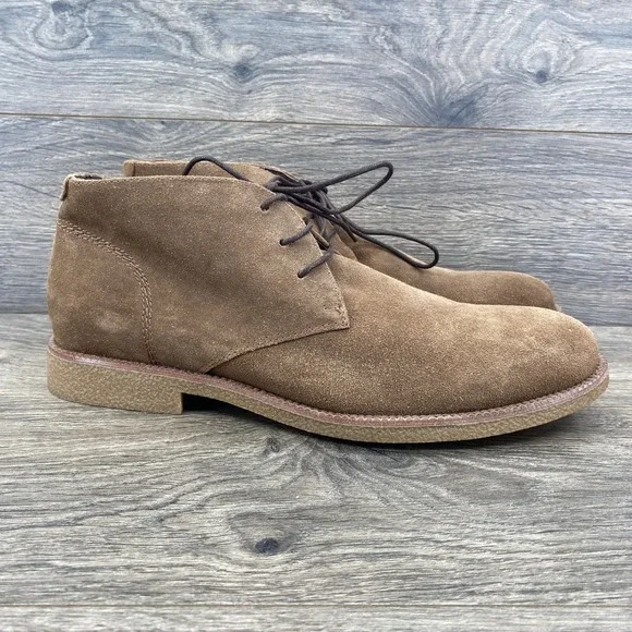 Floyd Desert Boots Mens 9.5 Brown Suede Lace Up Chukka Mid Top Shoes