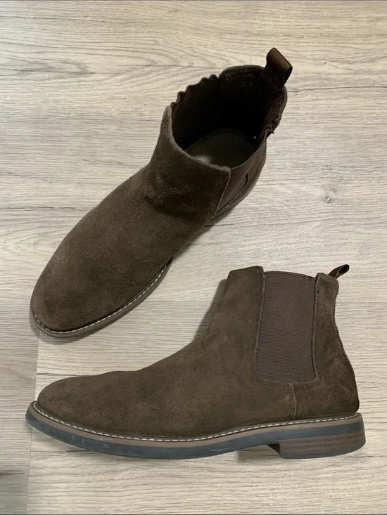 Banana Republic Men's Dark Brown Suede Chukka Chelsea Boots 10.5