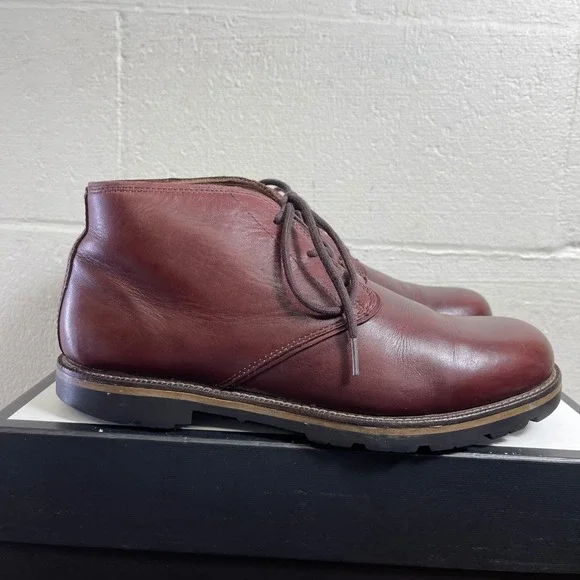 L L Bean Chukka Ankle Boots Burgundy Leather Lace up Men's‎ Size 11 M