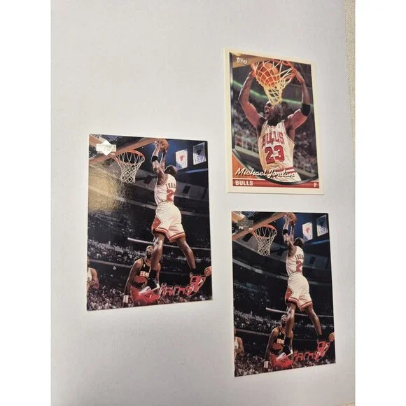 Michael Jordan Card Lot of 3 Upper Deck Topps Chicago Bulls NBA HOF 1992 1996