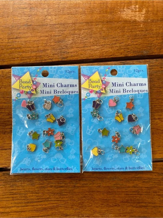 Kids Mini Charms Pack - Blue Card with Multicolor Enamel Charms